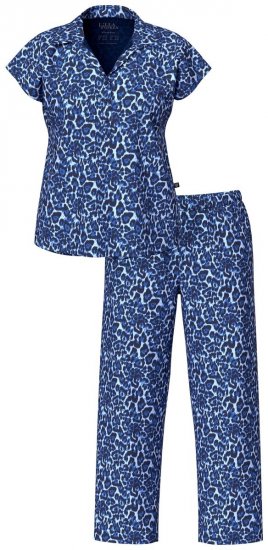 Ulla Popken 849144 Pijama com padrão animal Azul-marinho - Pijamas/Loungewear - 