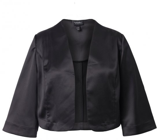 Ulla Popken 849457 Bolero Preto - Boleros - 