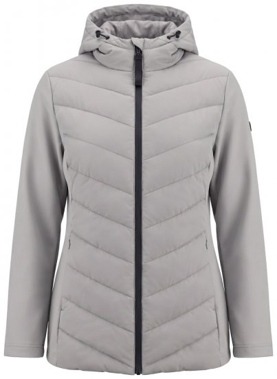 Ulla Popken 849472 Casaco acolchoado Cinzento - Jaquetas - Casacos plus size para mulher