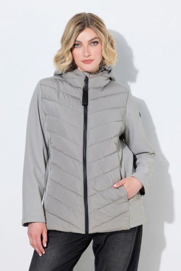 Ulla Popken 849472 Casaco acolchoado Cinzento - Jaquetas - Casacos plus size para mulher