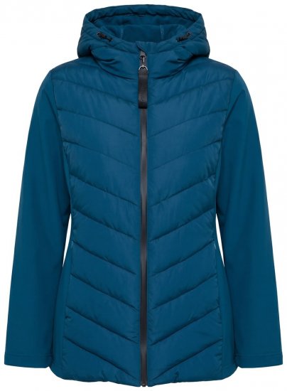 Ulla Popken 849472 Casaco acolchoado Petróleo - Jaquetas - Casacos plus size para mulher