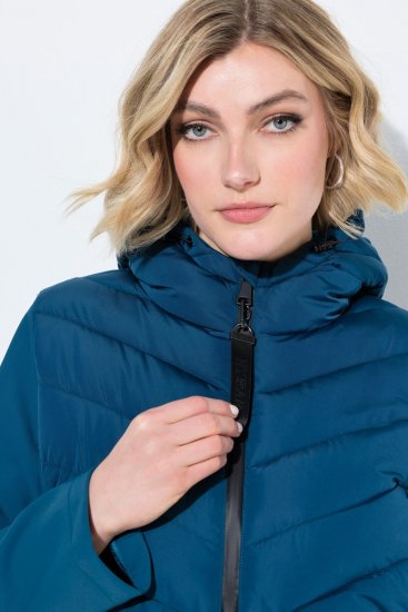 Ulla Popken 849472 Casaco acolchoado Petróleo - Jaquetas - Casacos plus size para mulher