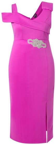 Ulla Popken 849508 Vestido de noite Lilás - Vestidos de noite - Vestidos de festa em tamanhos grandes