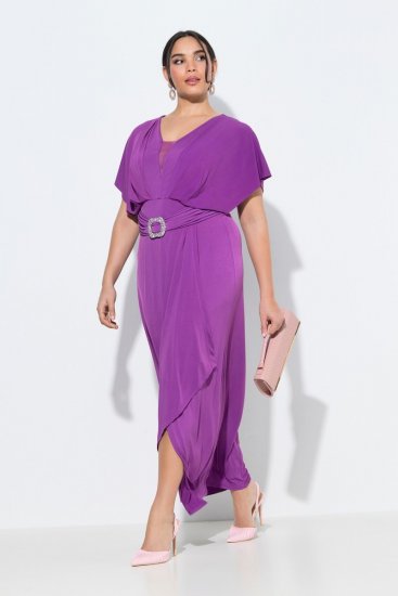 Ulla Popken 849533 Vestido de noite Vermelho baga - Vestidos de noite - Vestidos de festa em tamanhos grandes