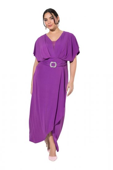 Ulla Popken 849533 Vestido de noite Vermelho baga - Vestidos de noite - Vestidos de festa em tamanhos grandes