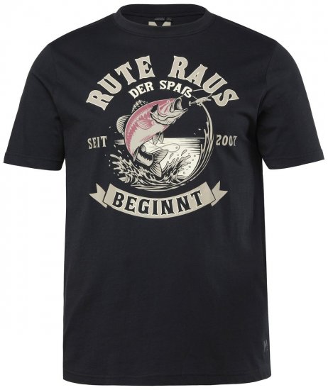 Men+ 547 T-shirt Rute Raus Preto - T-shirts - T-shirts Homem Tamanhos Grandes
