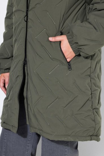 Ulla Popken 849552 Sobretudo acolchoado Verde azeitona - Casacos - Casacos de Mulher em Tamanhos Grandes