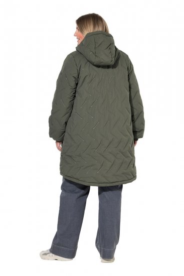 Ulla Popken 849552 Sobretudo acolchoado Verde azeitona - Casacos - Casacos de Mulher em Tamanhos Grandes