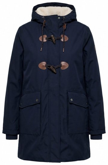 Ulla Popken 849619 Casaco HYPRAR impermeável com forro teddy Azul-marinho - Jaquetas - Casacos plus size para mulher
