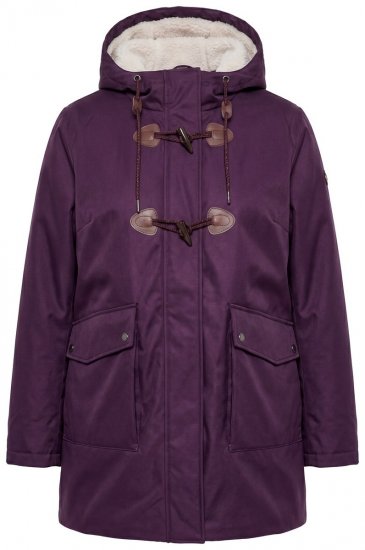 Ulla Popken 849619 Casaco de chuva Roxo escuro - Jaquetas - Casacos plus size para mulher