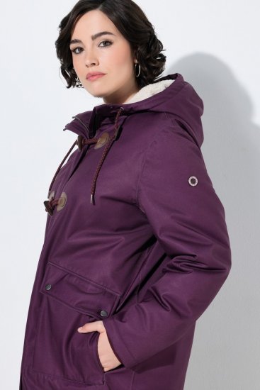 Ulla Popken 849619 Casaco de chuva Roxo escuro - Jaquetas - Casacos plus size para mulher