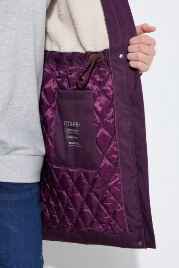 Ulla Popken 849619 Casaco de chuva Roxo escuro - Jaquetas - Casacos plus size para mulher