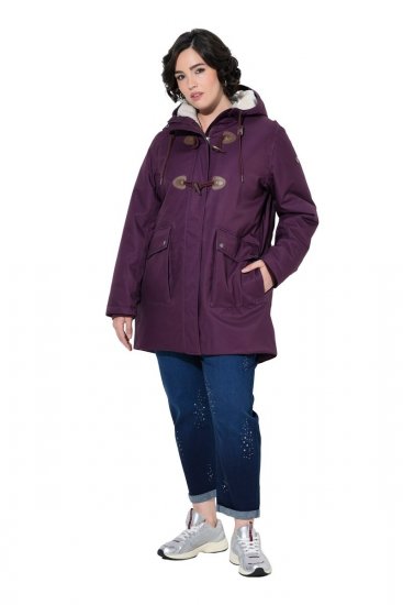 Ulla Popken 849619 Casaco de chuva Roxo escuro - Jaquetas - Casacos plus size para mulher
