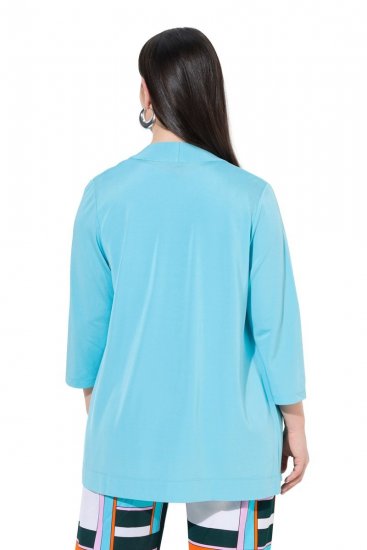 Ulla Popken 849620 Casaco Azul - Jaquetas - Casacos plus size para mulher