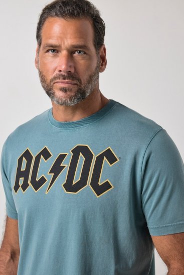 JP1880 849790 AC/DC Classic Logo T-shirt Azul turquesa - T-shirts de bandas - Camisetas de Bandas em Tamanhos Grandes