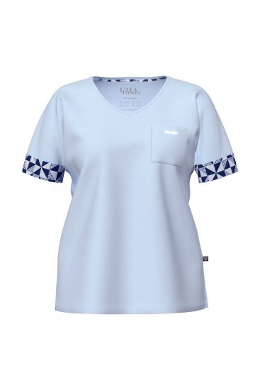 Ulla Popken 849850 Pijama aos quadrados Azul claro - Pijamas/Loungewear - 