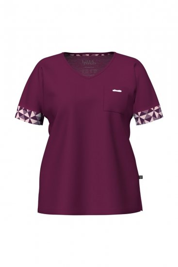 Ulla Popken 849850 Pijama aos quadrados Vermelho baga - Pijamas/Loungewear - 