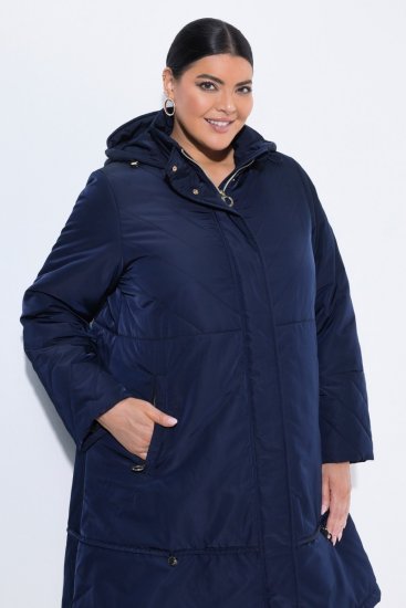 Ulla Popken 849908 Casaco de chuva Azul-marinho - Jaquetas - Casacos plus size para mulher