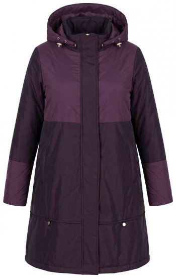 Ulla Popken 849908 Casaco de chuva Bordô - Jaquetas - Casacos plus size para mulher