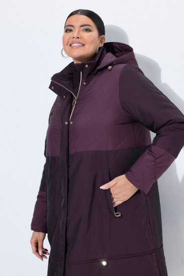 Ulla Popken 849908 Casaco de chuva Bordô - Jaquetas - Casacos plus size para mulher
