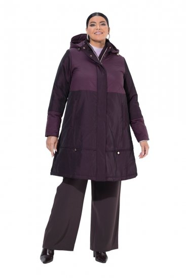 Ulla Popken 849908 Casaco de chuva Bordô - Jaquetas - Casacos plus size para mulher