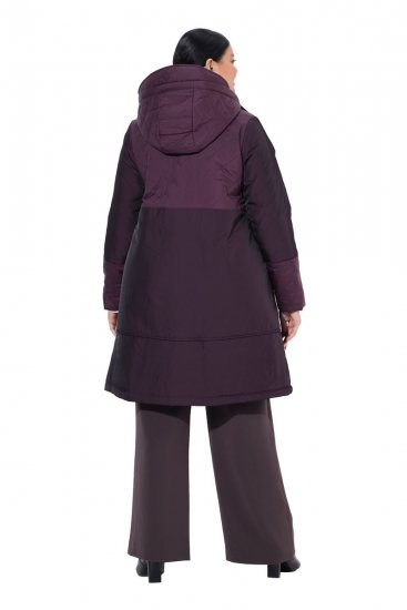 Ulla Popken 849908 Casaco de chuva Bordô - Jaquetas - Casacos plus size para mulher