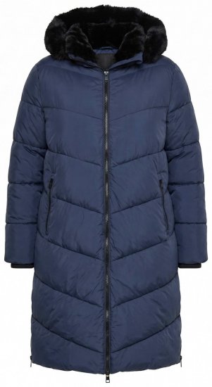 Ulla Popken 850041 Sobretudo acolchoado Azul-marinho - Casacos - Casacos de Mulher em Tamanhos Grandes