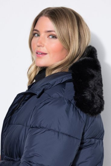 Ulla Popken 850041 Sobretudo acolchoado Azul-marinho - Casacos - Casacos de Mulher em Tamanhos Grandes