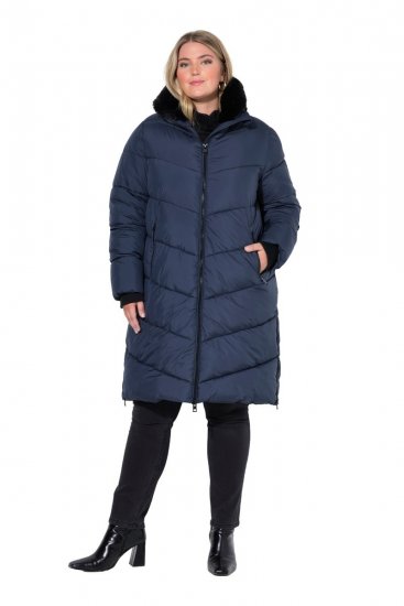 Ulla Popken 850041 Sobretudo acolchoado Azul-marinho - Casacos - Casacos de Mulher em Tamanhos Grandes