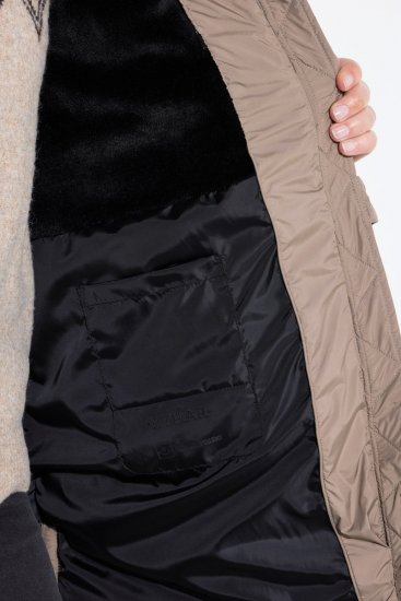 Ulla Popken 850041 Sobretudo acolchoado Taupe - Casacos - Casacos de Mulher em Tamanhos Grandes