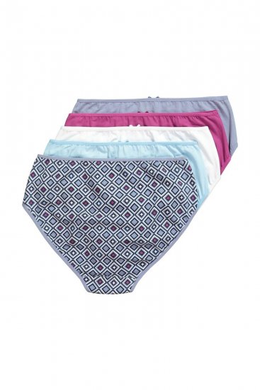 Ulla Popken 850077 Cuecas com padrão pack de 5 Azul claro - Cuecas - 