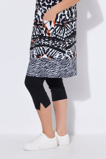 Ulla Popken 850175 Vestido de jersey sem mangas com bolsos Preto - Vestidos de verão - Vestidos de verão plus size