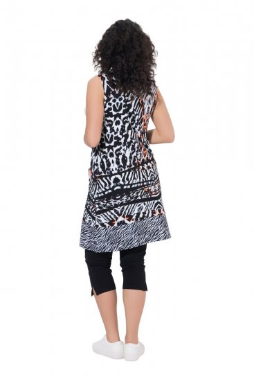 Ulla Popken 850175 Vestido de jersey sem mangas com bolsos Preto - Vestidos de verão - Vestidos de verão plus size