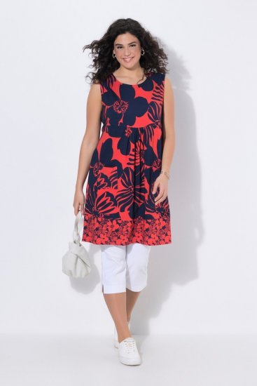 Ulla Popken 850175 Vestido de jersey estampado Coral - Vestidos em jersey - 