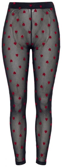 Ulla Popken 850264 Leggings de meia com padrão Preto - Collants & meias - 