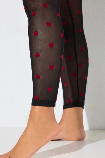 Ulla Popken 850264 Leggings de meia com padrão Preto - Collants & meias - 