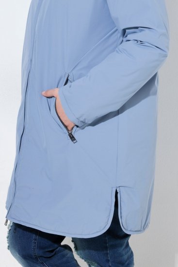 Ulla Popken 850361 Casaco técnico Azul ganga - Jaquetas - Casacos plus size para mulher