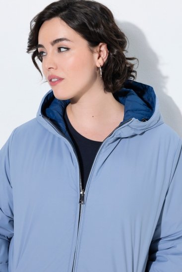 Ulla Popken 850361 Casaco técnico Azul ganga - Jaquetas - Casacos plus size para mulher