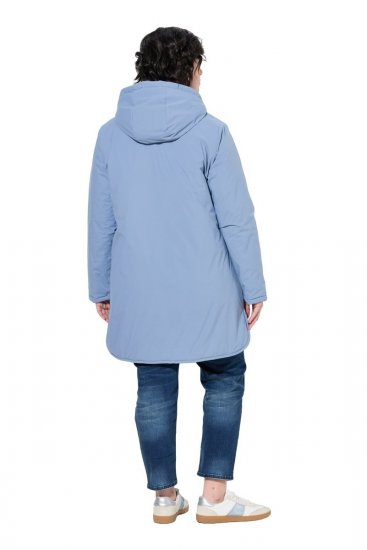 Ulla Popken 850361 Casaco técnico Azul ganga - Jaquetas - Casacos plus size para mulher