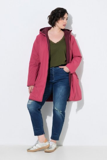 Ulla Popken 850361 Casaco técnico reversível HYPRAR Rosa-claro - Jaquetas - Casacos plus size para mulher