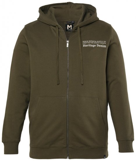 Men+ 375 Casaco com capuz Heritage Denim Verde caqui - Sweatshirts & hoodies - Sweatshirt & Camisolas com Capuz tamanhos grandes