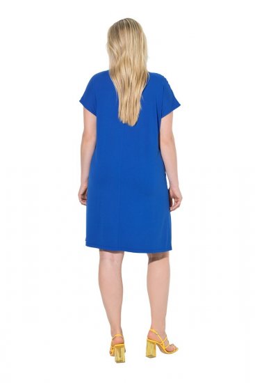 Ulla Popken 850389 Vestido de chiffon estampado Azul - Vestidos - Vestidos para todos os tamanhos
