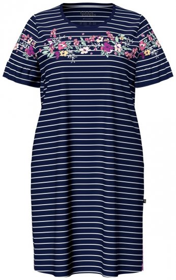 Ulla Popken 850401 Camisa de noite floral Azul-marinho - Camisas de noite - 