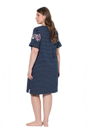 Ulla Popken 850401 Camisa de noite floral Azul-marinho - Camisas de noite - 