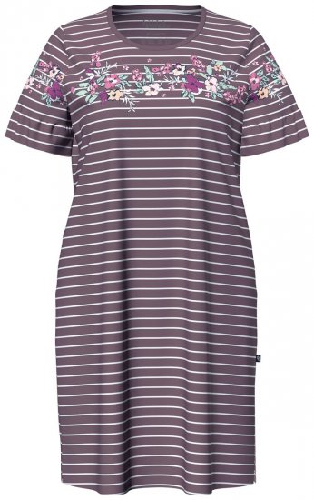 Ulla Popken 850401 Camisa de noite floral Castanho - Camisas de noite - 