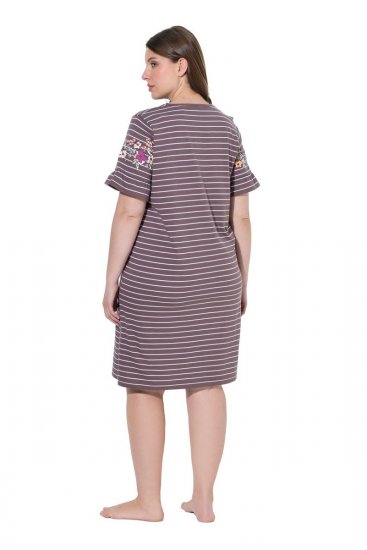 Ulla Popken 850401 Camisa de noite floral Castanho - Camisas de noite - 