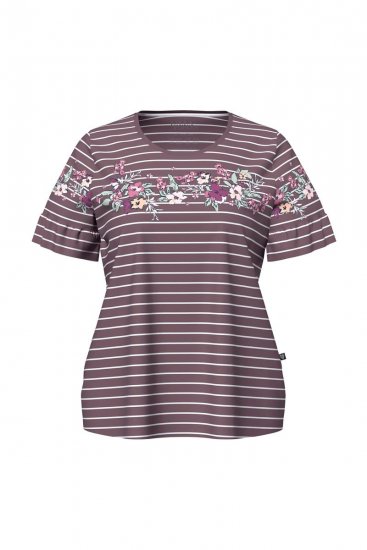 Ulla Popken 850403 Pijama com flores Castanho - Pijamas/Loungewear - 