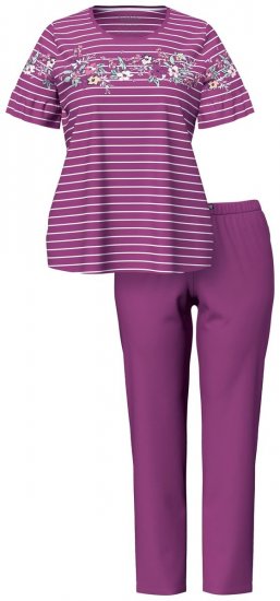 Ulla Popken 850403 Pijama com flores Violeta - Pijamas/Loungewear - 