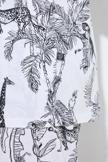 Ulla Popken 850441 Pijama com padrão Branco sujo - Pijamas/Loungewear - 