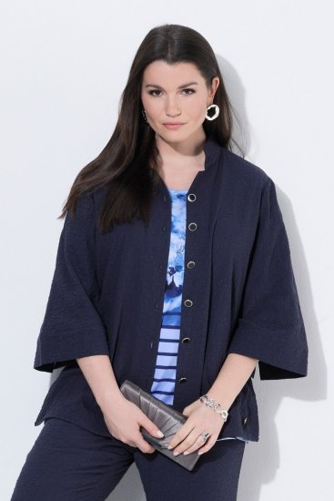 Ulla Popken 850615 Casaco Azul-marinho - Jaquetas - Casacos plus size para mulher